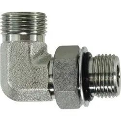 Fs68011612 - 90° Steel Elbow Fitting - 1-7/16 In X 1-1/16 In Male Orfs/Orb 1