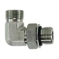 Fs680144 - 90-Degree Steel Elbow Fitting - 9/16 In Male Orfs X 7/16 In Male Orb 1