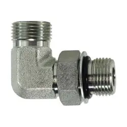 Fs680188 - 90-Degree Elbow Steel Fitting - 1/2 In Male Orfs X 1/2 In Male Orb, 6000 Psi 1