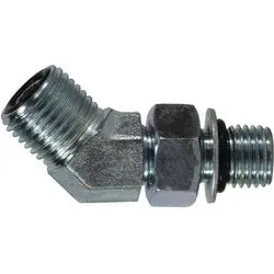 Fs68021616 - Steel 45-Degree Elbow Fitting 1-7/16-In Male O-Ring Face Seal X 1-5/16-In Male Adjustable O-Ring Boss 1