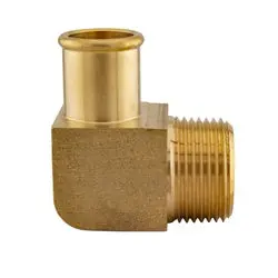 He1b-8B - 90-Degree Brass Male Elbow Fitting, 1/2 In Beaded Hose Barb, 1/4 In Nptf Connection 1
