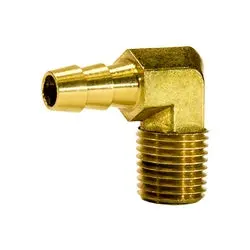 He1l-5B - 90-Degree Brass Male Elbow Fitting, 5/16 In Hose Barb X 1/4 In Nptf Connection 1