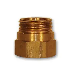 He61n-8 - 1/2 In Brass Hose End Spring Guard Nut With Barbed Connection 1