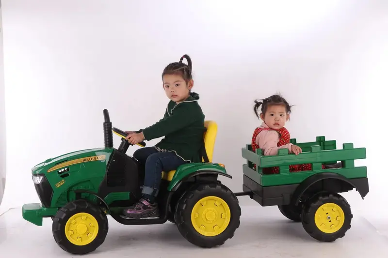 Kids Ride On Tractor With Trailer 24V 1