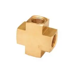 Lf102-4 - Lead-Free Brass 1/4" Fip Barstock Cross For Pipe Connections 1