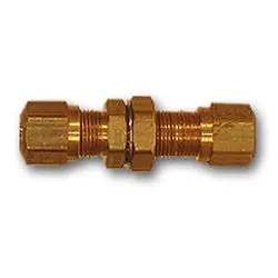 Nt62bh-10 - Brass Bulkhead Union For 5/8 In X 5/8 In Nylon Tubing Connection 1