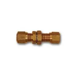 Nt62bh-4 - 1/4 In Tube Od Brass Bulkhead Union Fitting For Tube-To-Tube Connection 1