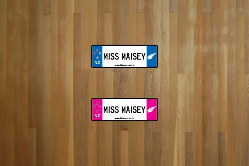 Personalised Plates Name In Metal Ride On Cars For Kids 1