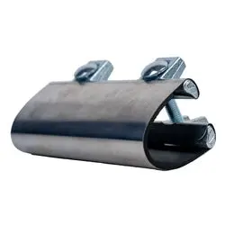 R60125 - 2-Bolt Patch Clamp - 1-1/4 In, 6 In - 301 Stainless Steel With Neoprene Gasket 1