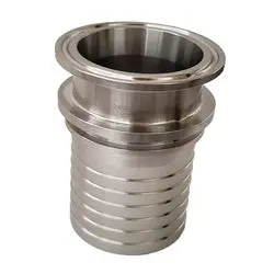 Sfce-200Cr-Ss316 - 2 In Clamp X 2 In Hose Shank Sanitary Fitting In Stainless Steel 1