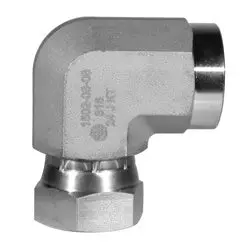Ss1502-02-02 - 90-Degree Elbow Stainless Steel Fitting, 1/8-In Female Nptf X 1/8-In Fnpsm Swivel 1
