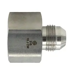 Ss2406-04-04 - Stainless Steel 1/4 In Female Jic To 1/4 In Male Jic Adapter, Max 5000 Psi 1
