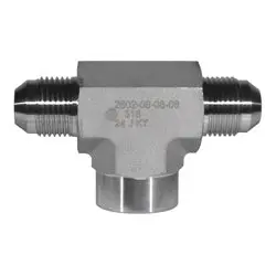 Ss2602-06-06-06 - 3/8" Male Jic & Female Nptf 316 Stainless Steel Branch Tee Fitting 1