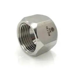 Ss304-C-12 - 3/4 In Fjic Stainless Steel Adapter Cap, 37-Degree Flare, 0.594 In Length 1