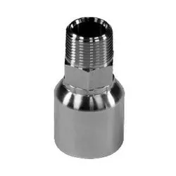 Ss43-06-04Mp - 3/8 In Hose X 1/4 In Male Npt Stainless Steel Straight Crimp Adapter 1