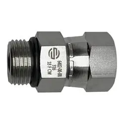 Ss6402-24-24 - 1-1/2" Male O-Ring Boss To 1-1/2" Female Jic Swivel Stainless Steel Adapter, 2.757" Length 1