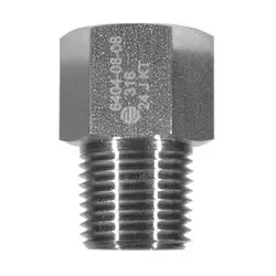Ss6404-06-06 - 3/8-In Female O-Ring Boss X 3/8-In Male Nptf Stainless Steel Adapter, 1.393 In Length 1