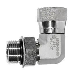 Ss6809-04-04 - 1/4-Inch Male O-Ring To 1/4-Inch Female Jic 90-Degree Stainless Steel Elbow Fitting 1