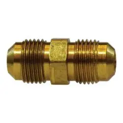 U2-10 - 5/8 In Sae 45° Flared Brass Union For High-Pressure Hydraulic Tubing 1
