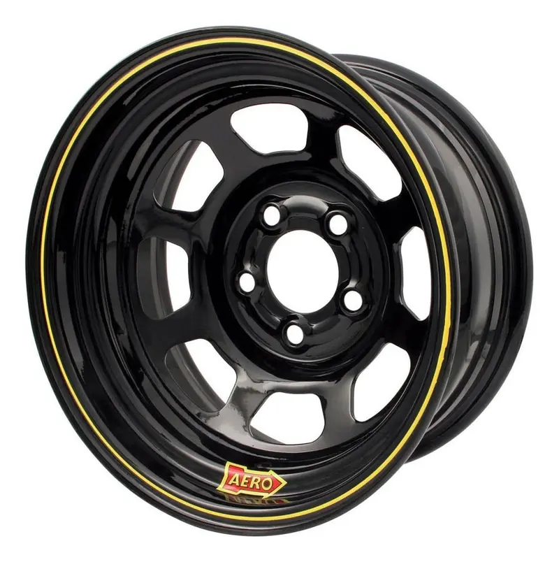 Aero Race 15X7 Inch Black Alloy Wheels, 3.5In Offset, 4.50In Backspace, Model 174535 1