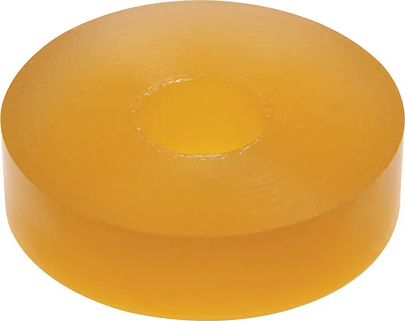 Allstar Performance Bump Stop Puck – 40-Durometer Brown Rubber, 1/2" Thickness (64327) 1