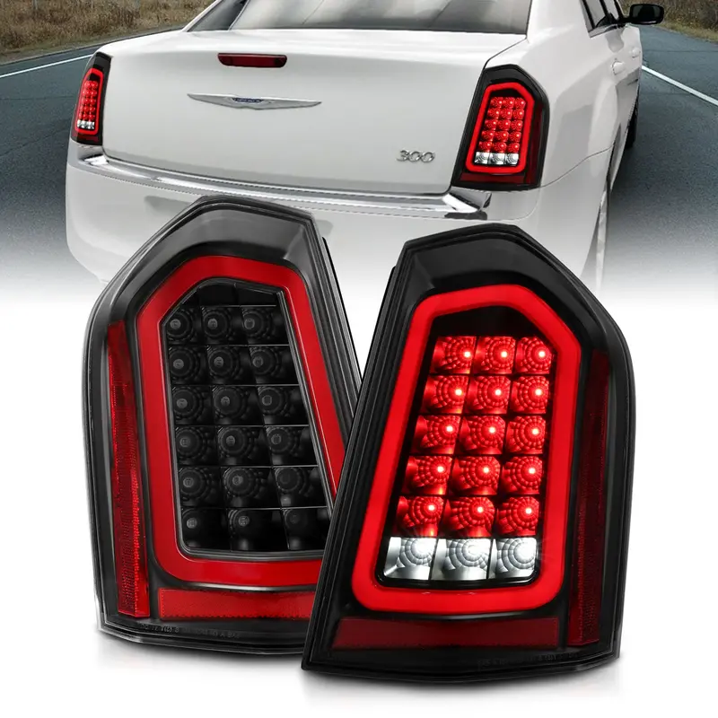 Anzo Usa Led Tail Light Assembly – Black Sequential Turn Signal Lens, Sold As Pair (Model 321343) 1