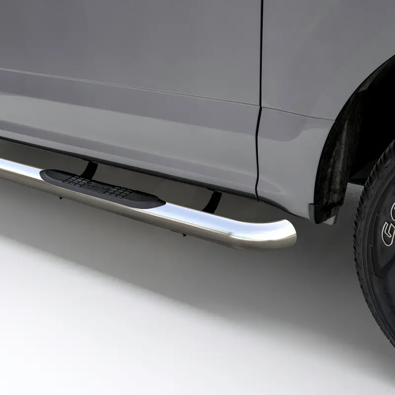 Aries Polished Stainless Side Bars – 3-Inch Round, Fits Select Gmc Acadia, Buick Enclave & Chevrolet Traverse 1