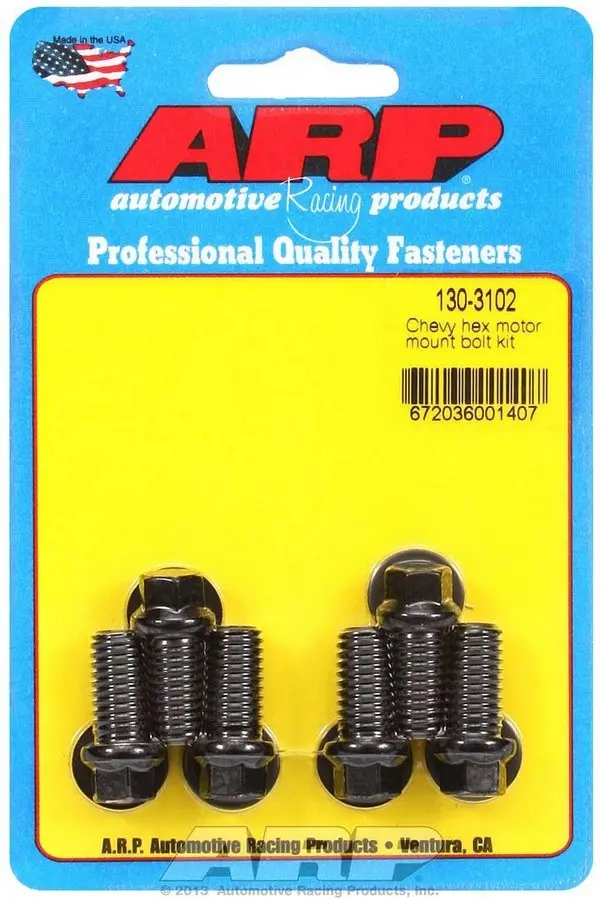 Arp 130-3102 Chevy V8 Motor Mount Bolt Kit – 6-Point Socket Head, Precision Grade 1