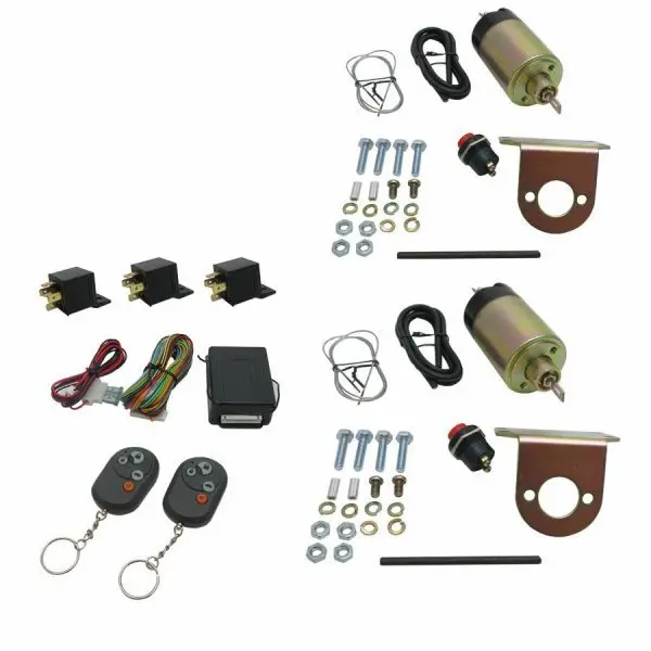 Auto-Loc Remote Shaved Door Handle Kit – Two-Door System With 35Lb Solenoids, Part #Autsvpro3 1
