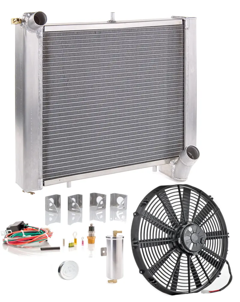 Be Cool Ls1 Radiator Module – Factory-Fit, Natural Finish, For 1953–1960 Corvette With Standard Transmission, Part #80182 1