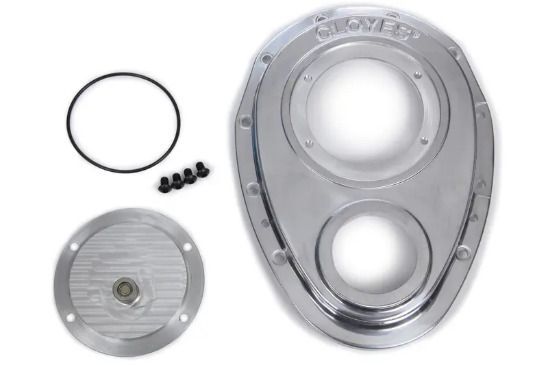 Cloyes Two-Piece Aluminum Timing Cover For Sbc With Bbc Snout (9-229) 1