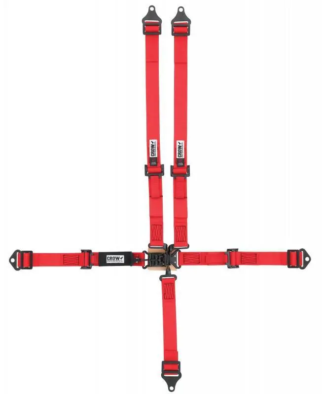 Crow Safety Gear 5-Point Lap Belt – 2" Width, Pull-Up Adjustment, Universal Mounting (11182Ab) 1
