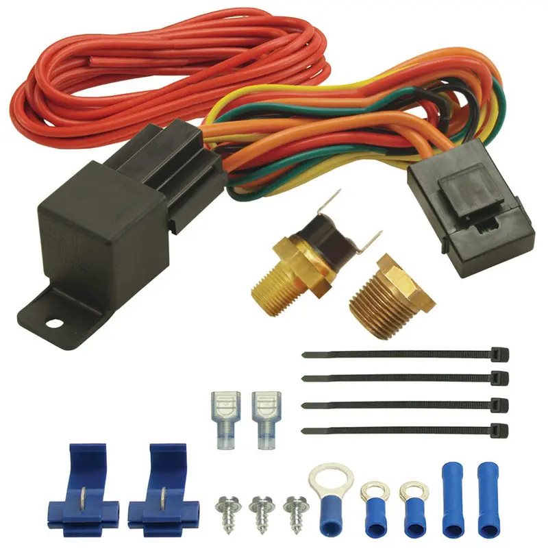 Derale 16720 180°F Electric Fan Switch & Thermostatic Relay Kit – 1/8" & 3/8" Fittings 1