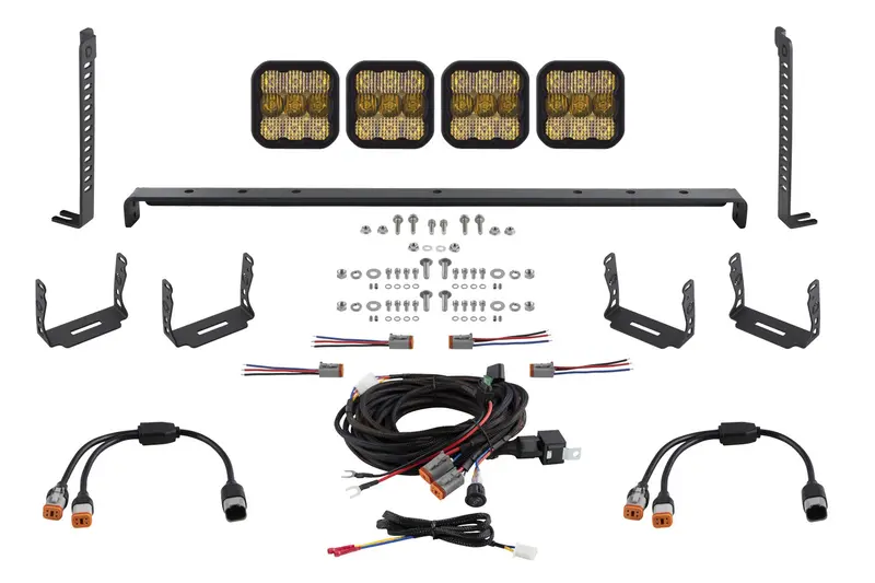 Diode Dynamics Ss5 Stealth Grille Led 4-Pod Kit – Pro Yellow Combo For 2014–2023 Toyota 4Runner 1