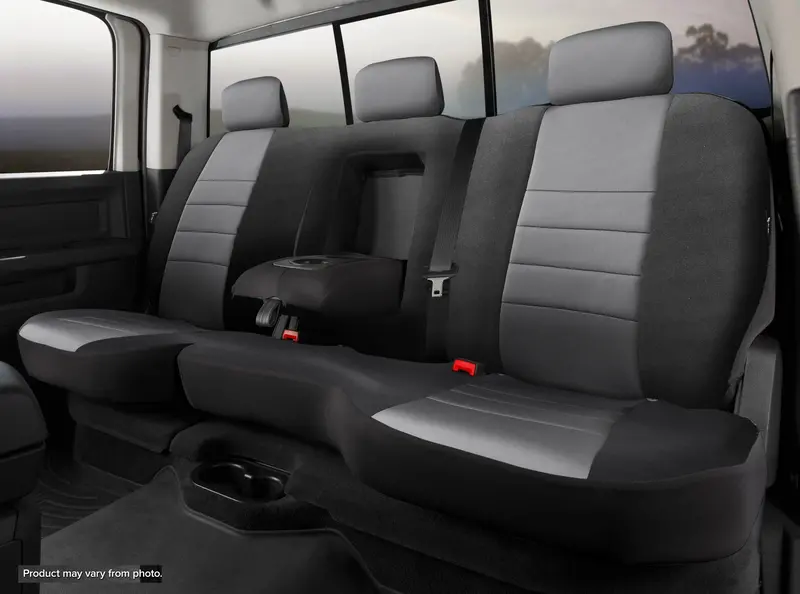 Fia Np90 Series Neoprene Rear Seat Cover — Custom Fit, Black/Gray Center Panel 1