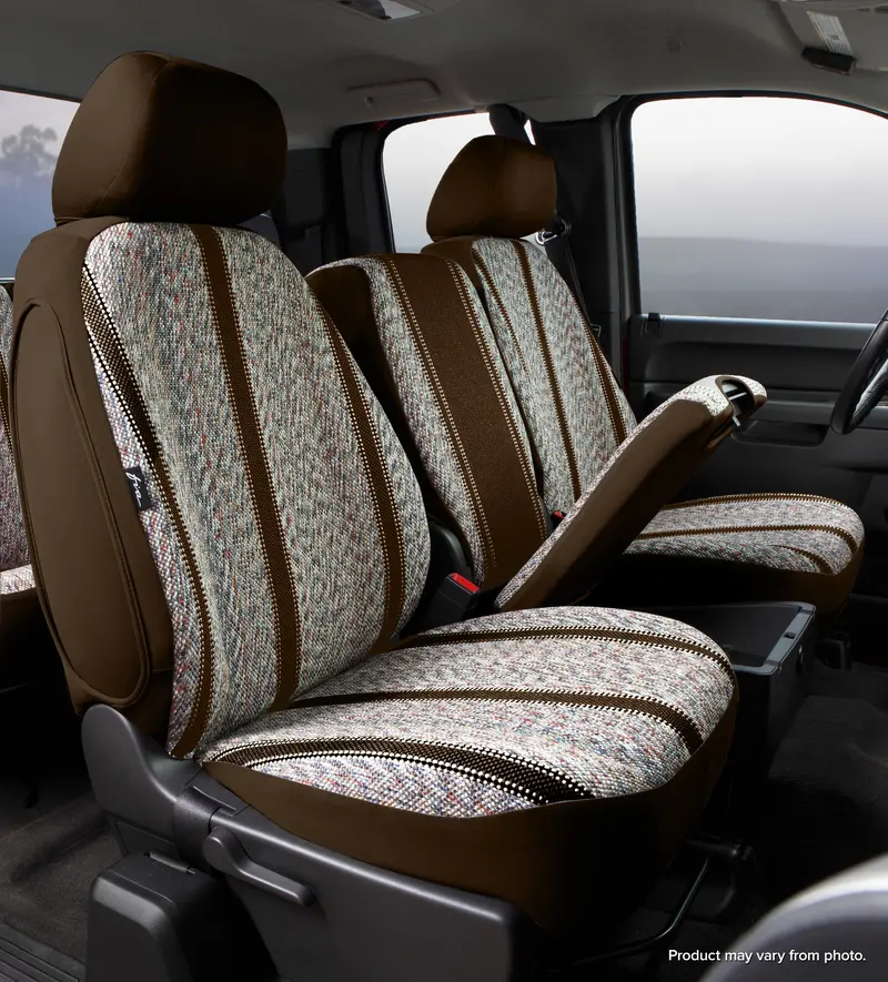 Fia Tr47-42 Wrangler Custom Seat Covers – Saddle Blanket Pattern In Brown (40/20/40 Split Bench) 1