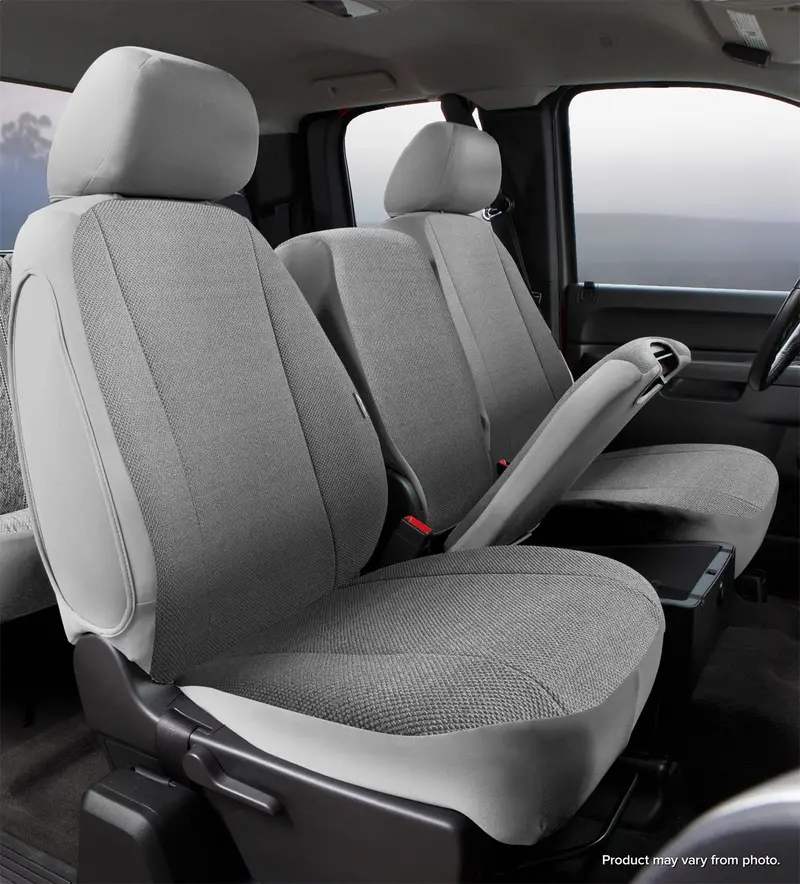 Fia Trs49-27 Gray Wrangler Solid Fabric Seat Cover 1