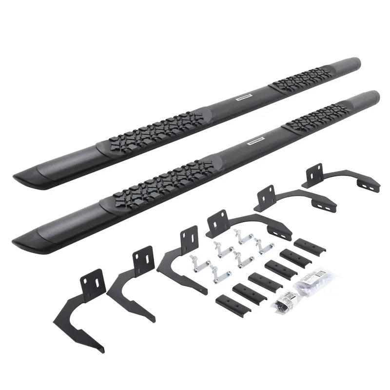 Go Rhino V3410687T V-Series V3 Aluminum Side Steps And Mounting Brackets Kit - Textured Black 1