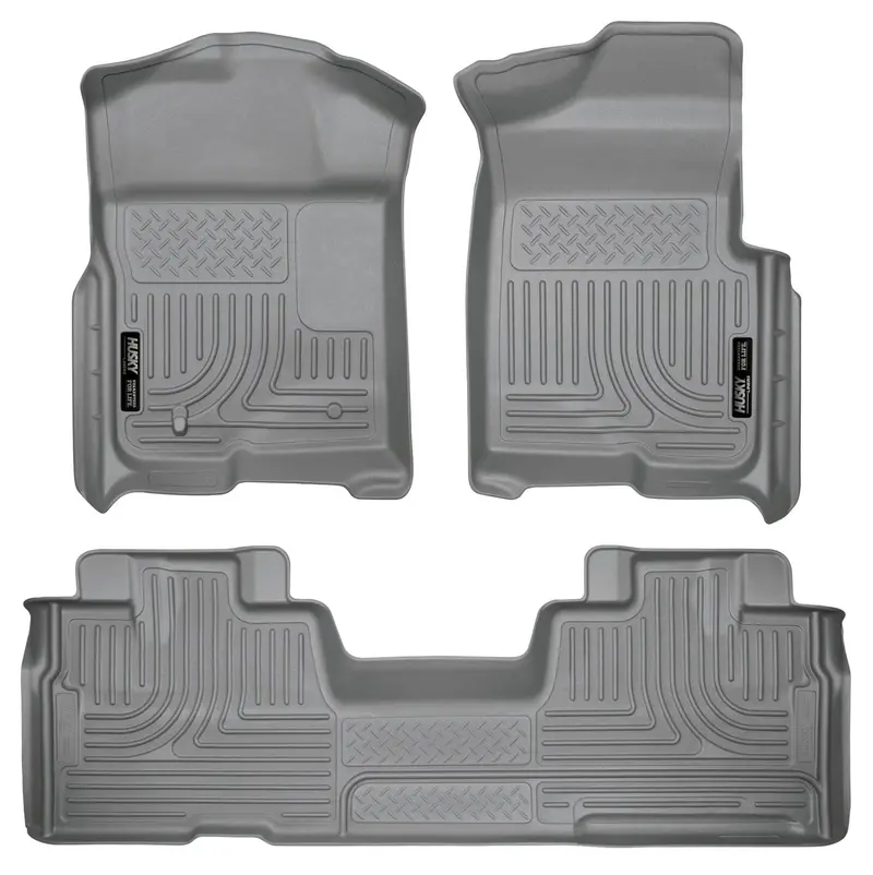 Husky Liners Front And Second-Row Floor Mats – Full Footwell Coverage, Part #98342 1