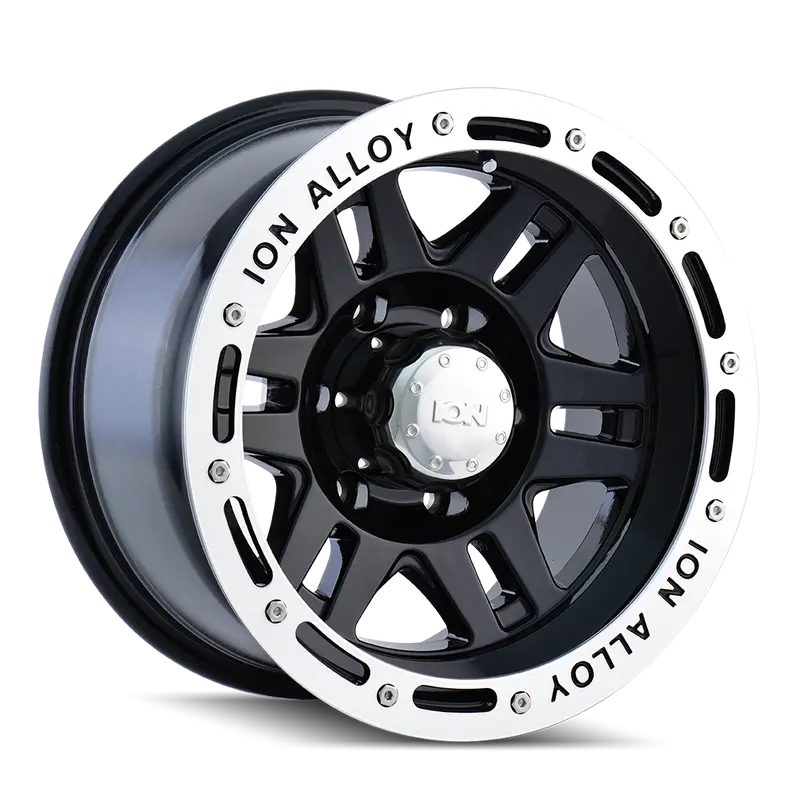 Ion 133 Forged Wheel – 17X9, 8X165.1Mm, -8Mm Offset, Black/Machined Lip Design 1