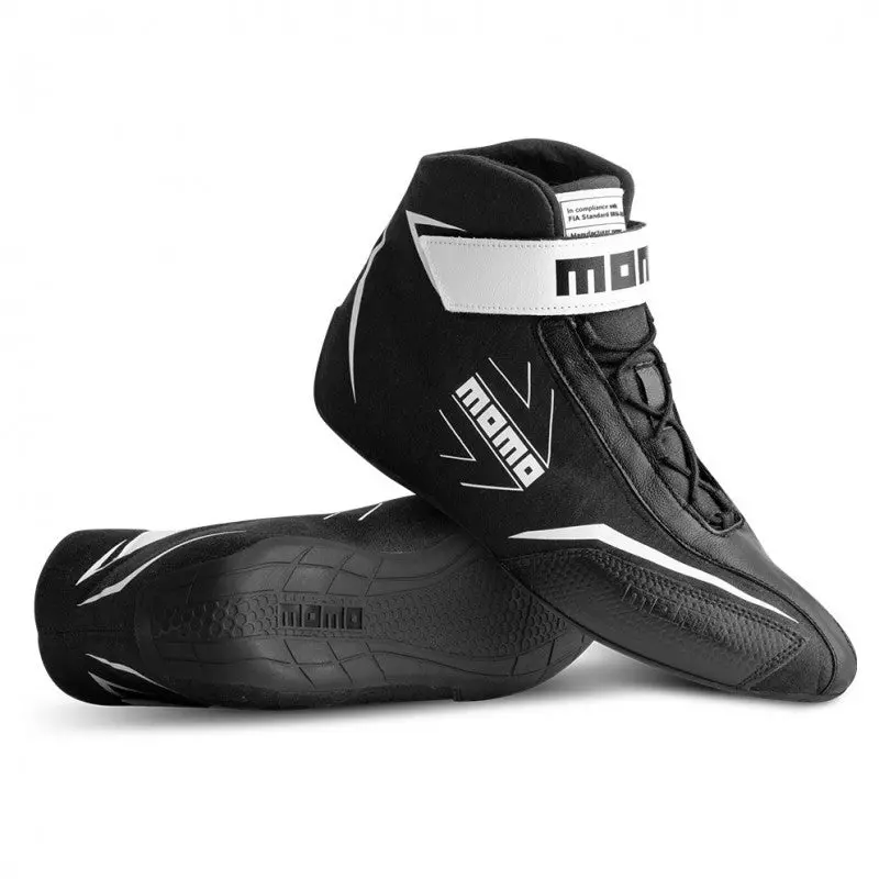 Momo Corsa Lite Driving Shoes — Size 9–9.5 (Euro 43), Black Leather & Alcantara 1