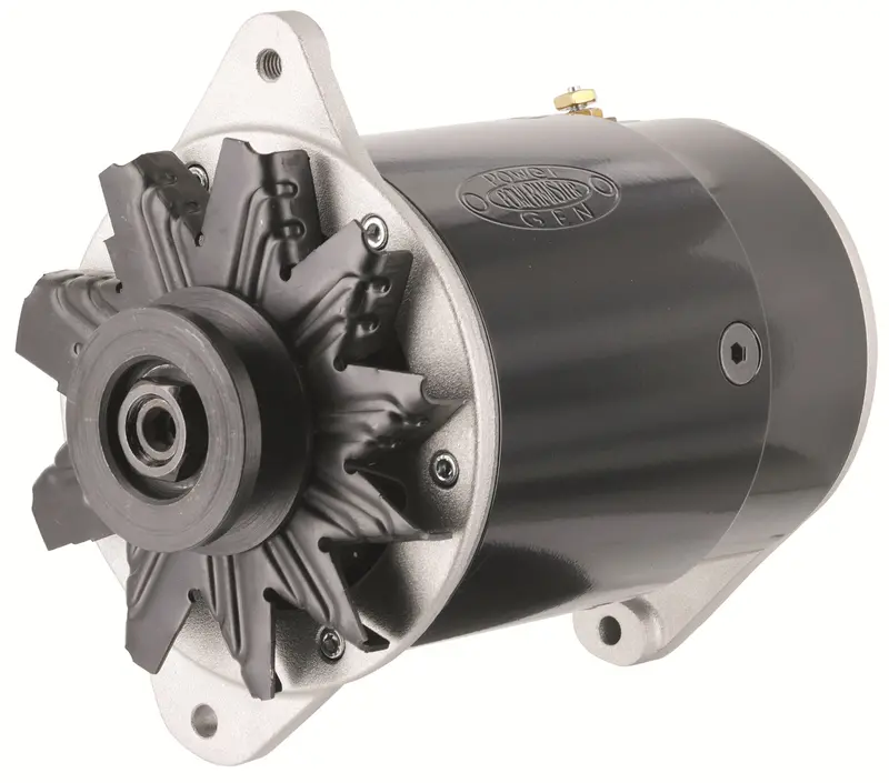 Powermaster Performance 82111 Powergen Alternator; Black; Short Case; 90 Amp; 65 Idle; 12V; 1