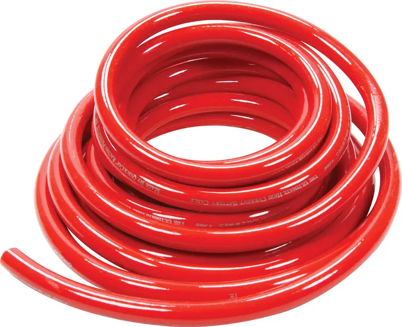 Quick Fuel Racing 57-1541 4-Gauge Red Power Cable – 15-Foot Heavy-Duty Battery Feed Wire 1