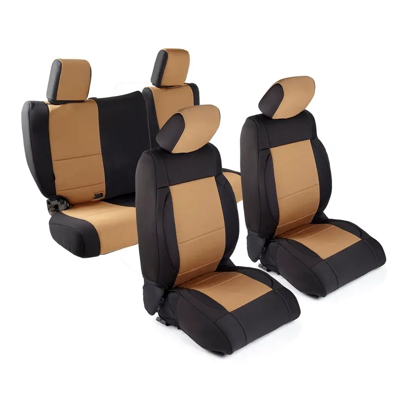 Smittybilt 471725 Neoprene Seat Covers – Tan Set For 2008–2012 Jeep Wrangler Jk 4-Door 1