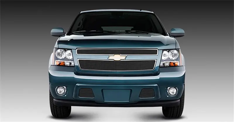 T-Rex Grilles 21051B Billet Series Grille; Horizontal; Aluminum; Black; 2 Pc; Overlay; 1